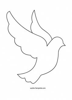 the outline of a dove bird