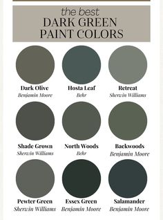 the best dark green paint colors