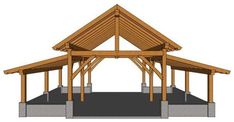 an image of a wooden structure that is being built