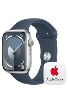 an apple watch is shown with the app on it's screen and its logo