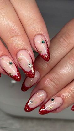 Nails With Red, Festive Nail Designs