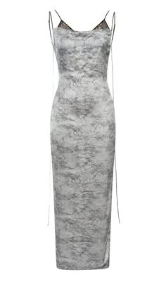 FLORAL BACKLESS MIDI DRESS IN GREY Spring Midi Backless Dress For Dinner, Spring Midi-length Backless Dress For Dinner, Summer Bodycon Midi Dress For Dinner, Elegant Gray Midi Bodycon Dress, Elegant Gray Knee-length Midi Dress, Gray Midi Length Dress For Formal Occasions, Gray Fitted Midi Bodycon Dress, Elegant Gray Midi Length Bodycon Dress, Chic Gray Midi Dress For Formal Occasions