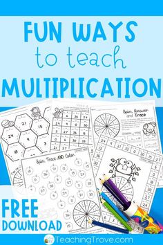 the free printable fun ways to teach math for kids with pictures and text on it