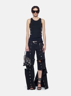 THE ATTICO Black long pants Tank Top For Women, The Attico, Black Tank Top, Top For Women, Black Tank, The 8, Long Pants, Fern, Cargo Pants