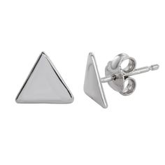 Description: Sterling Silver 925 Rhodium Plated Triangle Stud Earrings Metal Type: Guaranteed .925 Sterling Silver With Stamped 925 Stones: No Stone. Dimensions: 8.4mm X 7.4mm Brand New #8 Minimalist Stud Earrings, Triangle Stud Earrings, Shine Jewelry, Triangle Earrings Stud, Minimalist Earrings Studs, Simple Stud Earrings, Triangle Studs, Geometric Studs, Minimalist Studs