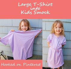 Diy Kids Art Smock, Diy Kids Paint, Kids Art Smock, Kids Smock, Diy Kids Art, Toddler Painting, Toddler Art Projects