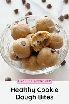 These cookie dough bites are absolutely delicious! Your toddler will love these Healthy Cookie Dough Bites. They are full of healthy ingredients and is a super simple recipe. Try this easy toddler snack for your kids!