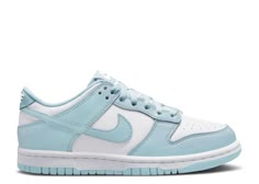 Dunk Low GS 'Glacier Blue' - Nike - FB9109 105 - white/glacier blue Cute Back To School Shoes For Teens, Glacier Blue Dunks, Light Blue Dunks, Cute Blue Shoes, Womens Dunks, Blue And White Shoes, Shoes Nike Dunks, Sephora Wishlist, Shoes List