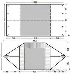 the diagram shows an area with two different sections, one for each side and one for the