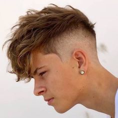 Boy Haircut Long On Top, Boy Haircut Long, Side Haircut, Top Haircuts For Men, Beyonce Hair, Boy Haircuts Long, Boy Haircut, Shaved Side Hairstyles, Long Hair On Top