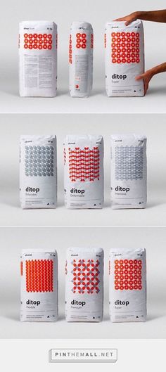 the packaging design is designed to look like it has been made from different materials and colors