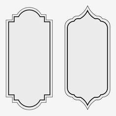 two blank labels with an ornate design