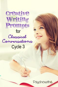 Creative writing prompts for classical conversations cycle 3 that help kids memorize! Logic And Critical Thinking, Homeschool Writing, Writing Pictures, Middle School Writing, Homeschool Board