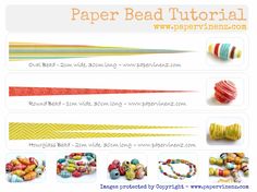 the instructions for making paper bead bracelets