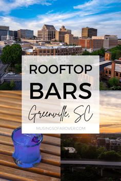 rooftop bars with text overlay reading rooftop bars greenville, sc