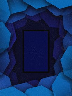 an abstract blue background with a square in the center