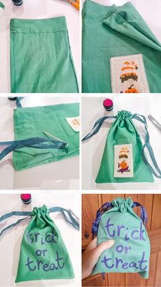 Easy to make trick or treat bag - Craft with Cartwright Design, Halloween, Bag Craft, Halloween Spirit, Sewing Skills, Trick Or Treat