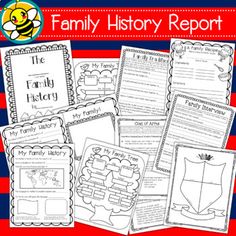 the family history report is shown in red, white and blue