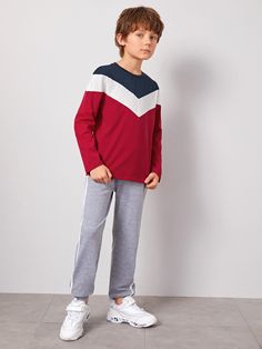 Boys Cut-and-sew Chevron Tee #Sponsored , #Aff, #Cut#Boys#sew Boys Cut, Boy Cuts, Sewing