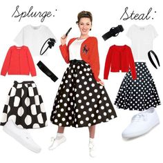 Sock Hop Outfits For Women, Disco Ideas, Stile Pin Up, 50s Sock Hop, Sock Hop Party