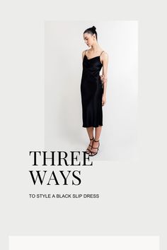 Black Dress Outfit Black Silk Dress Outfit, Silk Dress Outfit, Black Silk Dress