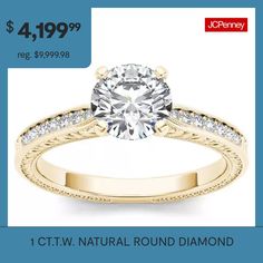 an engagement ring with diamonds on it and the price is $ 4, 999