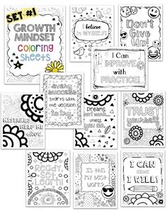 coloring pages for adults and children with the words growth minds in black and white on them