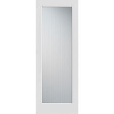 a white door with vertical blinds on the side