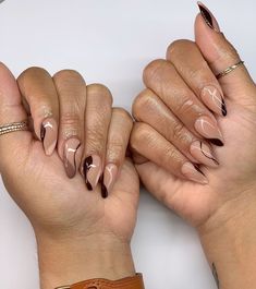 Almond Nails Black Women, Short Stiletto, Kutek Disney, Unghie Sfumate, Nail Board, Nude Nail Designs, Work Nails, Classy Acrylic Nails, Almond Nails Designs