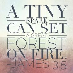 a poster with the words a tiny spark can set a great forest on fire