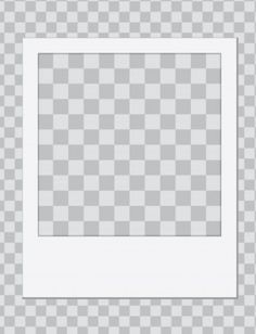 an empty white frame on a checkered background