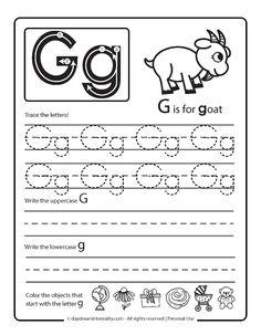 Discover more than 55 free printable worksheets to allow kids to learn about the letter G. Fun writing, tracing, and phonics activities for your toddler, preschool, and kindergarten child will also involve uppercase, lowercase, cursive, and coloring pages. Let your kids take a fantastic journey of learning the alphabet with these fun and educational resources!