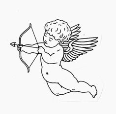 an angel with a bow and arrow