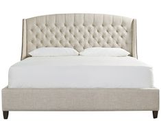 Curated Halston Queen Bed - Chapin Furniture Winged Headboard, Family Bedroom, Shelter Design, Tufted Upholstered Headboard, King Upholstered Bed, Queen Upholstered Bed, Bedroom Oasis, King Platform Bed, Nail Head