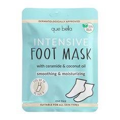 Que Bella Intensive Foot Mask - 1 Pair : Target Feet Masks, Feet Mask, Clear Skin Care Routine, Foot Care Products, Apple Extract, Leg Care, Dry Cracked Heels, Sock Style, Body Mask