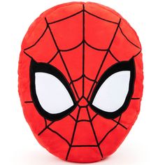 a red spider man mask with black eyes