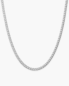 PRICES MAY VARY. Gem type: No Gemstone Item weight: 0.02 pounds Stone shape: Round JAXXON Curb Chain - 3mm | 925 Sterling Silver Chain Necklace for Men - Silver 22 Inch Chain Necklace For Men, Silver Chain For Men, Mens Chain Necklace, Sterling Necklaces, Sterling Silver Chain Necklace, Silver Coat, Necklace For Men, Cuban Link Chain, 925 Sterling Silver Chain