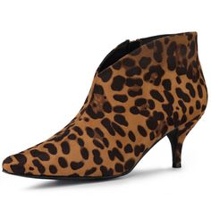 Shop Allegra K for cutout pointy toe stiletto heel boots ankle booties you are looking for, get more women's stiletto heel for yourelf. Order now! Free Returns! Stiletto Heel Boots, Leopard Pumps, Western Ankle Boots, Womens Stilettos, Shoes Boots Ankle, Closed Toe Shoes, Heels Boots, Brown Ankle Boots, Boots Ankle