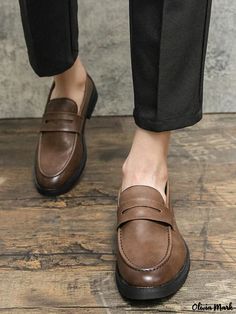 Olivia Mark - Simple yet Chic Slip-On Loafer Shoes for Adults Coffee Brown, Olivia Mark, Loafer Shoes, Loafers Men, New Day, Loafers, Slip On, Coffee