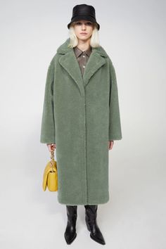 Maria Coat | Stand Studio Colorful Faux Fur Coat, Neon Bag, Stand Studio, Fur Jackets, Faux Fur Coats, Coat Stand, Black Honey, Wool Coats, Quilt Jacket