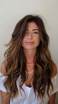 30 Stunning Sunkissed Brunette Hair Ideas To Revamp Your Hair Bronzed Brunette Hair, Sunkissed Hair Brunette Sun Kissed Natural Subtle Highlights, Low Maintenance Brunette Balayage Hair, Summer Brunette Hair, Sunkissed Brunette Hair, Sunkissed Brunette, Brunette Hair Ideas, Sunkissed Hair Brunette, Color Trends 2024