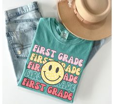 a t - shirt that says second grade, second grade and second grade on it