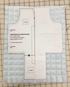 the quilter's sewing pattern has been cut into two sections and is ready to be sewn