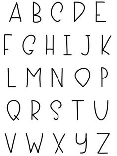 the alphabet is drawn in black and white