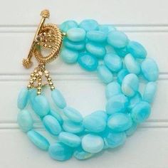 Diy Jewlry, Guitar Things, Crochet Bracelets, Casual Jewelry, Statement Jewellery, A Bracelet, Light Summer, Bijoux Diy, Blue Bracelet