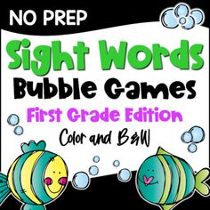 This set of sight word games is a collection of printable games for reviewing the Dolch First Grade sight words. PLEASE NOTE: This collection of Sight Word Games is available in a bundle with the Pre Primer, Primer, Second Grade and Third Grade sets at -Sight Word Games Bundle8 Games in Two Differen... Sight Word Review, Third Grade Sight Words, Second Grade Sight Words, Pre Primer Sight Words, Sight Word Fluency, Words List, Learning Sight Words, First Grade Sight Words, Word Bubble