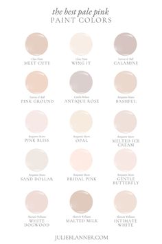 the best pastel pink paint colors for your home or office, including neutrals and whites