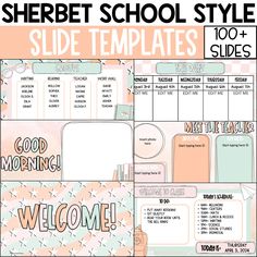 an image of a school style slide templates