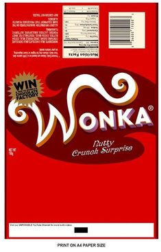 an advertisement for wonka crunchy crumbs with the word wonka on it