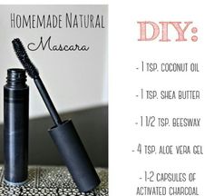 Homemade Mascara, Diy Natural Makeup, Diy Makeup Recipe, Diy Mascara, Makeup Recipes, Diy Deodorant, Homemade Makeup, Natural Mascara, Homemade Cosmetics